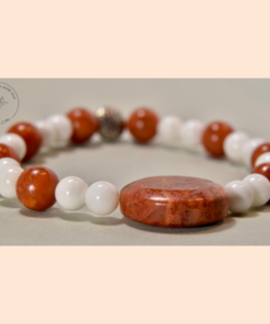 Korall – Kagyló ásvány karkötő